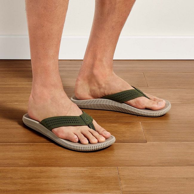 Sandalias Olukai Ulele - Chanclas Hombre Verdes 20570-319